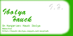 ibolya hauck business card